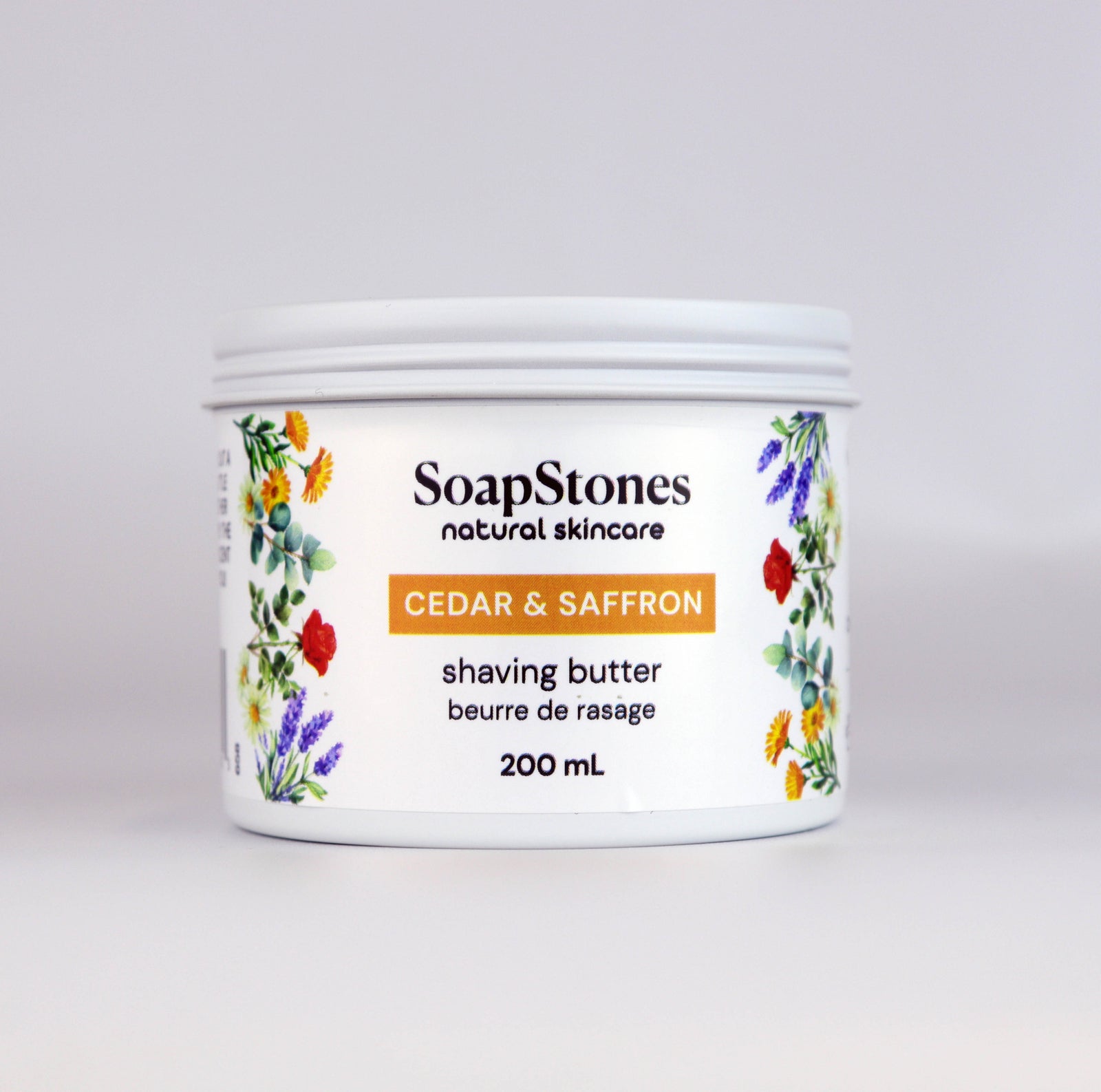 Cedar and Saffron Shaving Butter, Woodsy and Spiced, 100mL or 200mL