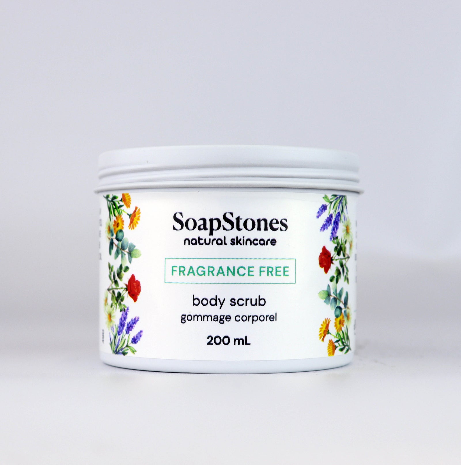 Fragrance Free Body Scrub, Unscented, Dead Sea Salt and Safflower Oil, 100mL or 200mL