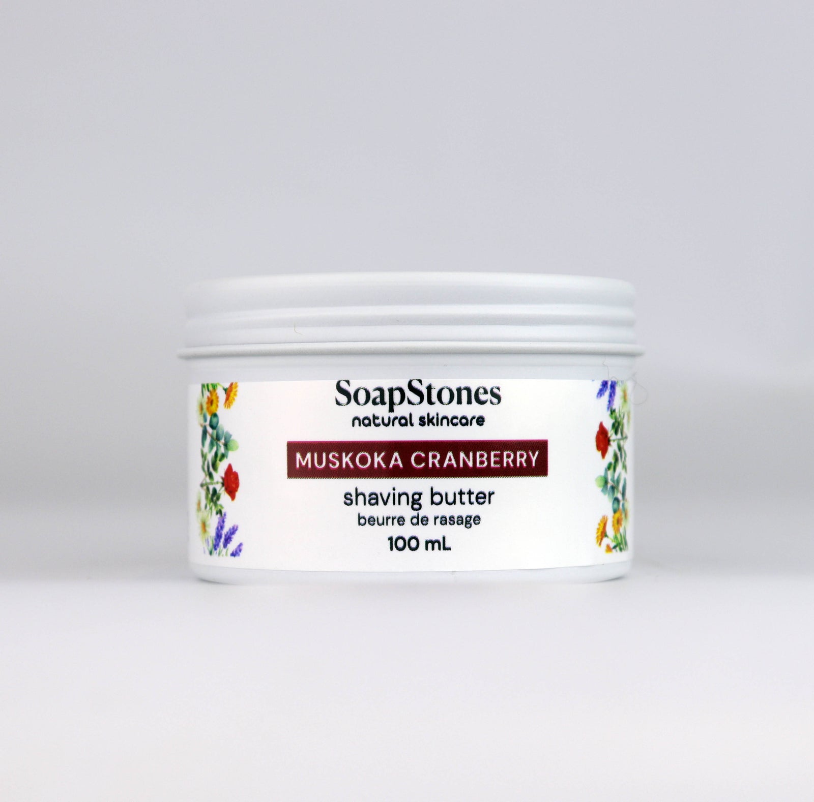 Muskoka Cranberry Shaving Butter, Sweet and Tart Cranberry, 100mL or 200mL