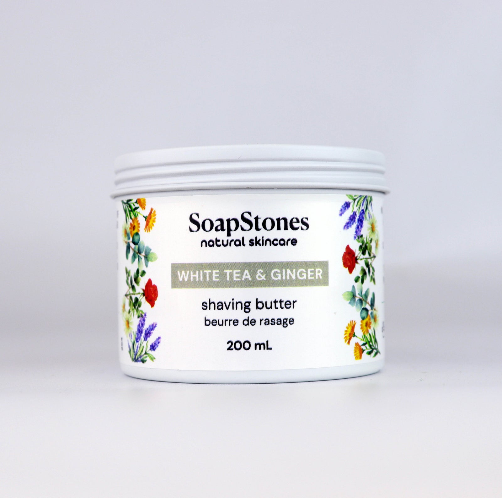 White Tea and Ginger Shaving Butter, Floral White Tea with a Hint of Ginger, 100mL or 200mL