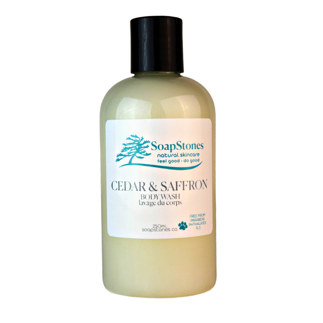 Cedar &amp; Saffron Body Wash - Soapstones Natural Skincare