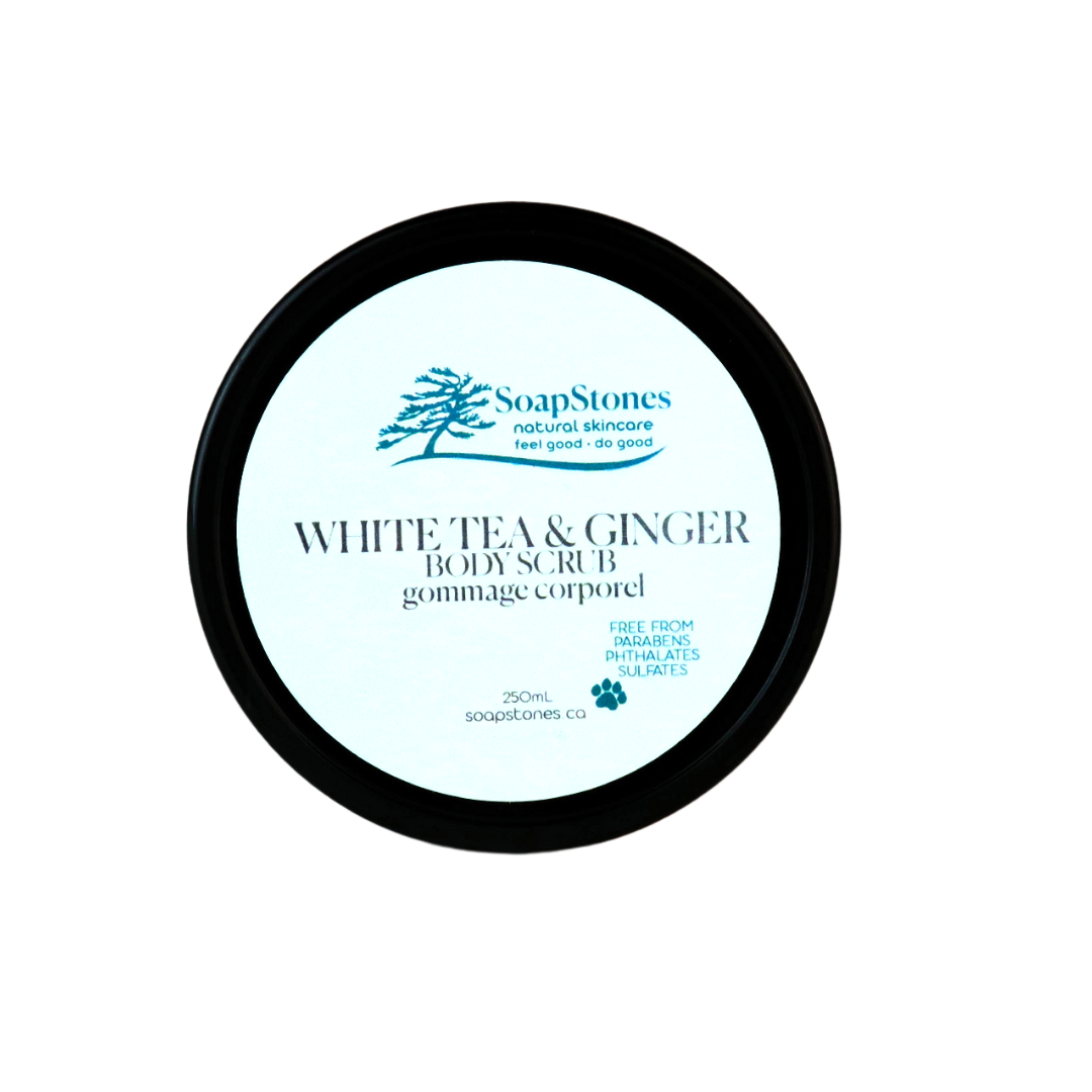 White Tea & Ginger Body Scrub - Soapstones Natural Skincare