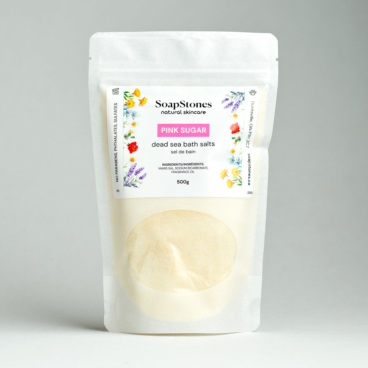Pink Sugar Dead Sea Bath Salt - Soapstones Natural Skincare