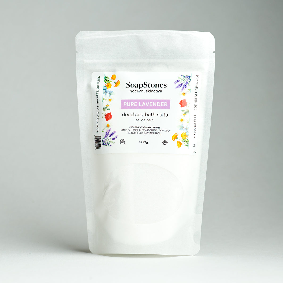 Pure Lavender Dead Sea Bath Salt - Soapstones Natural Skincare