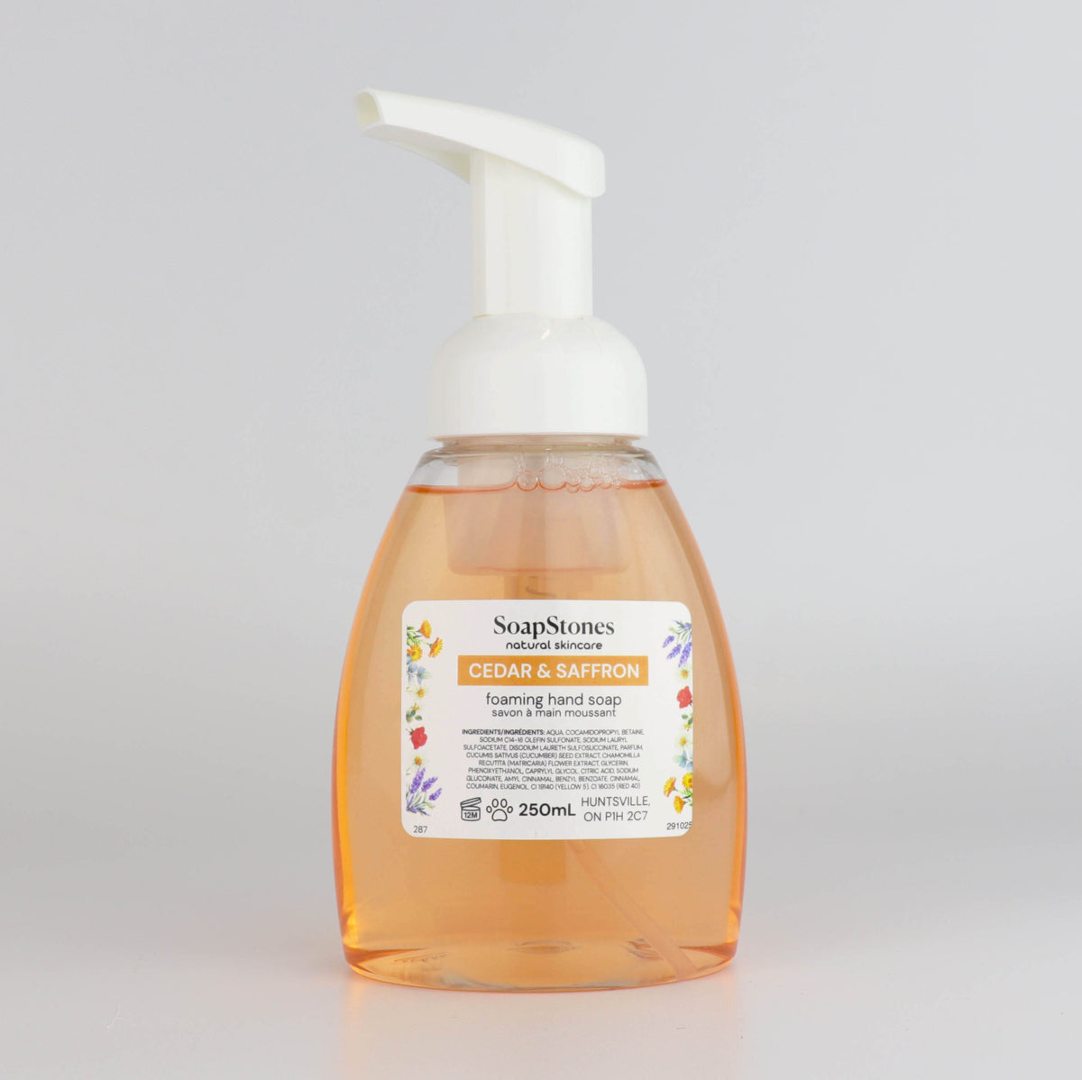 Cedar &amp; Saffron Foaming Hand Soap - Soapstones Natural Skincare