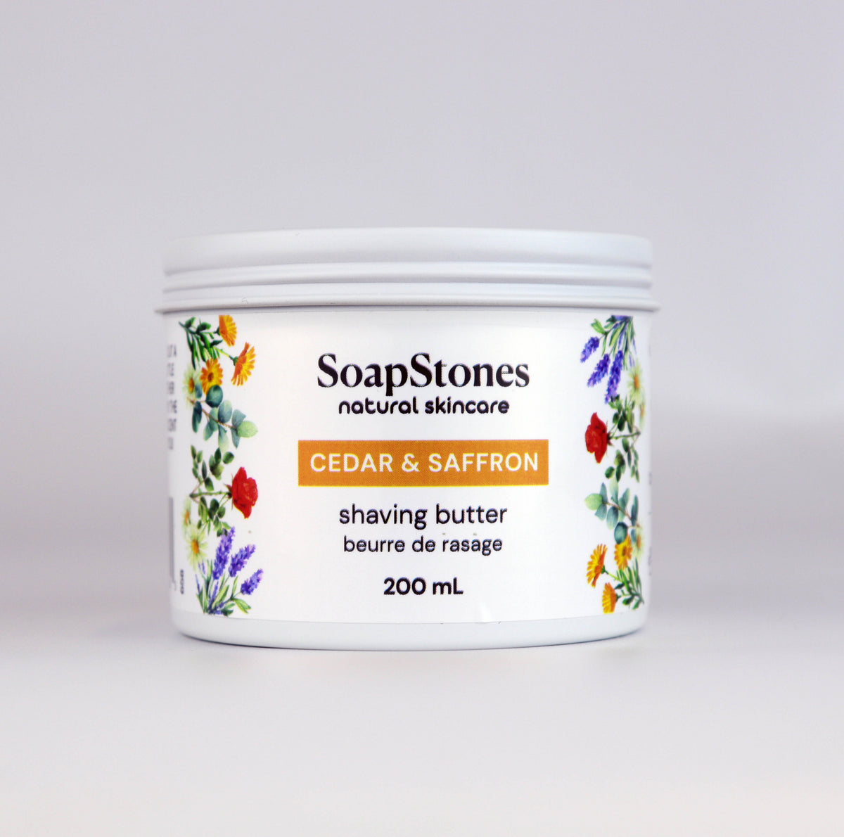 Cedar and Saffron Shaving Butter, Woodsy and Spiced, 100mL or 200mL