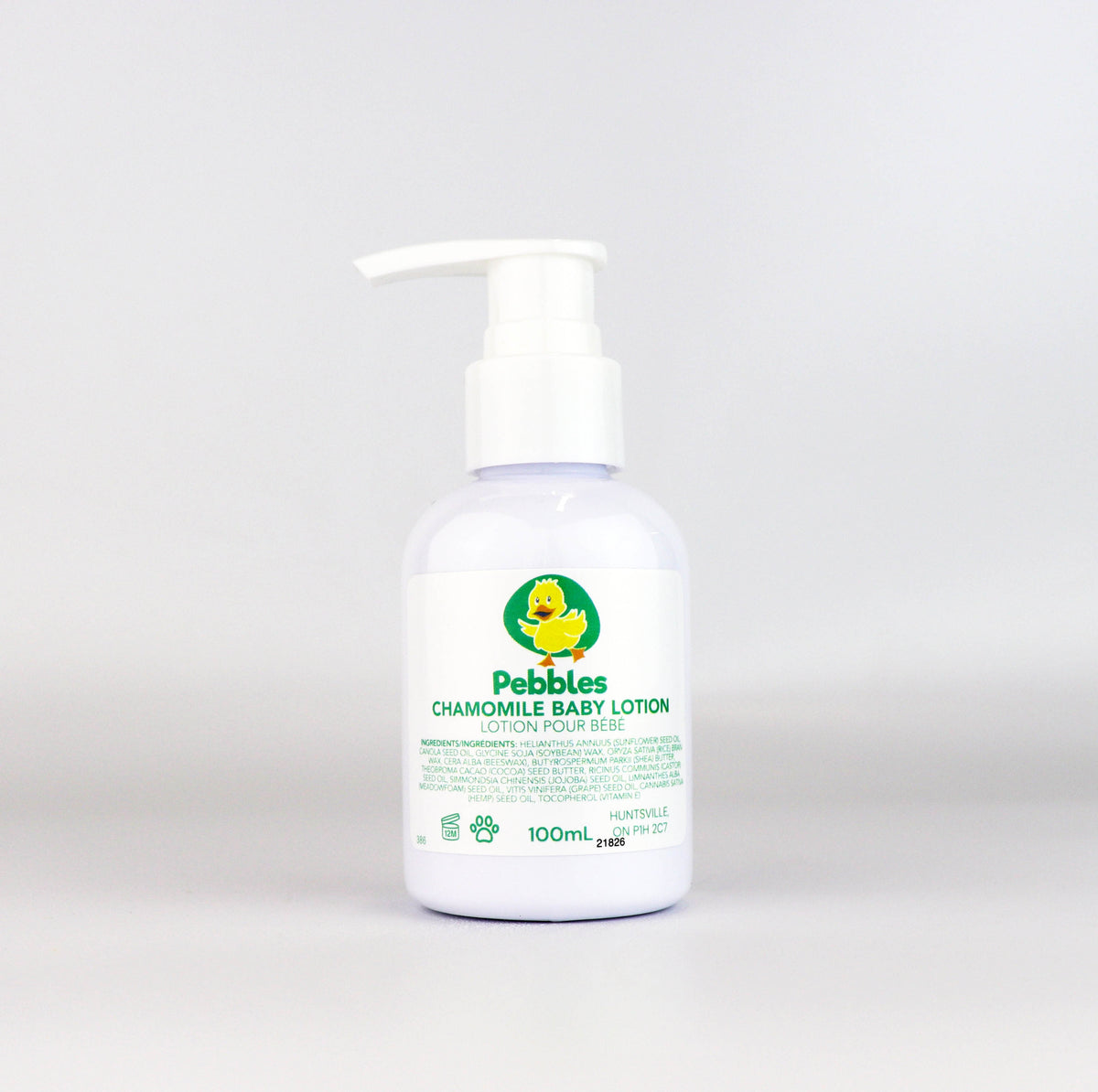 Pebbles Chamomile Baby Lotion, Fragrance Free, 100mL - Soapstones Natural Skincare