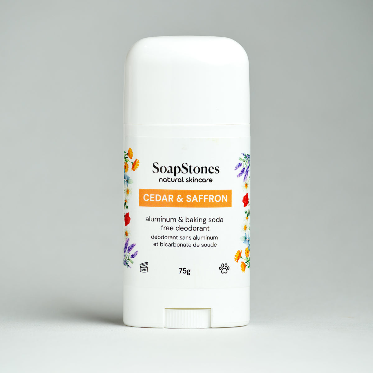 Cedar &amp; Saffron Deodorant - Soapstones Natural Skincare