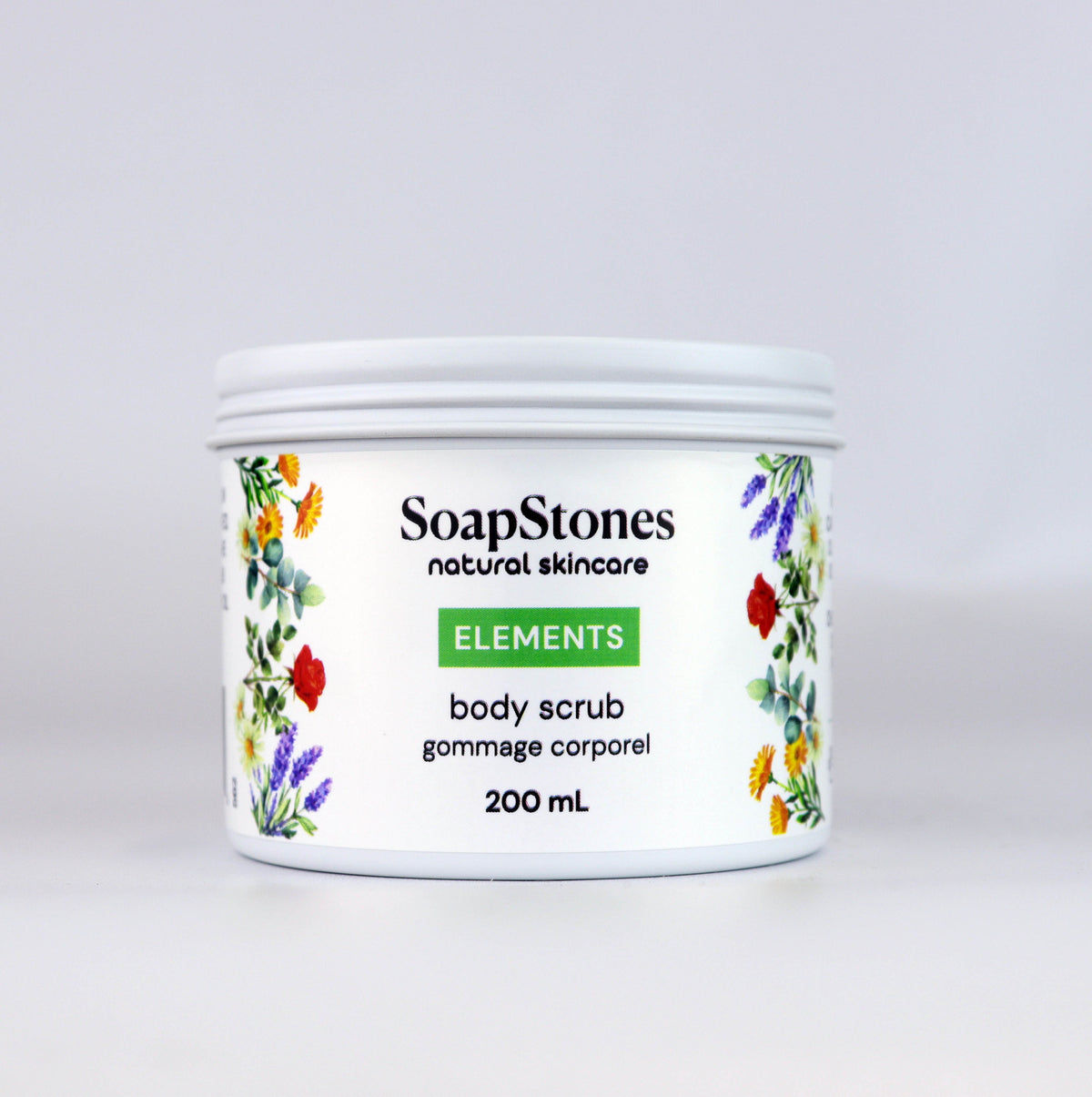 Elements Body Scrub, Rosemary, Peppermint and Lime, 100mL or 200mL