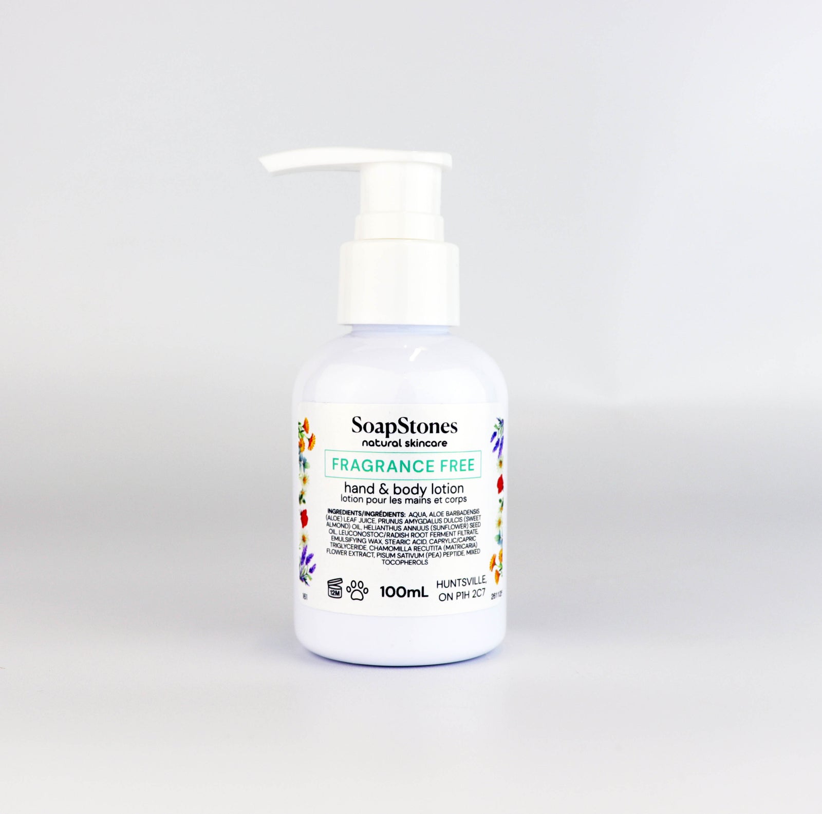 Fragrance Free Hand and Body Lotion - Soapstones Natural Skincare