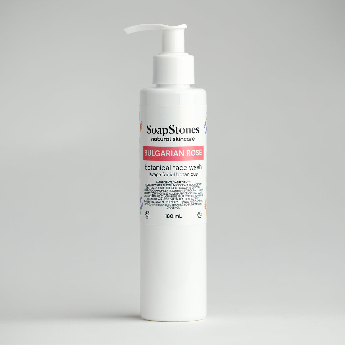Bulgarian Rose Botanical Facial Wash - Soapstones Natural Skincare