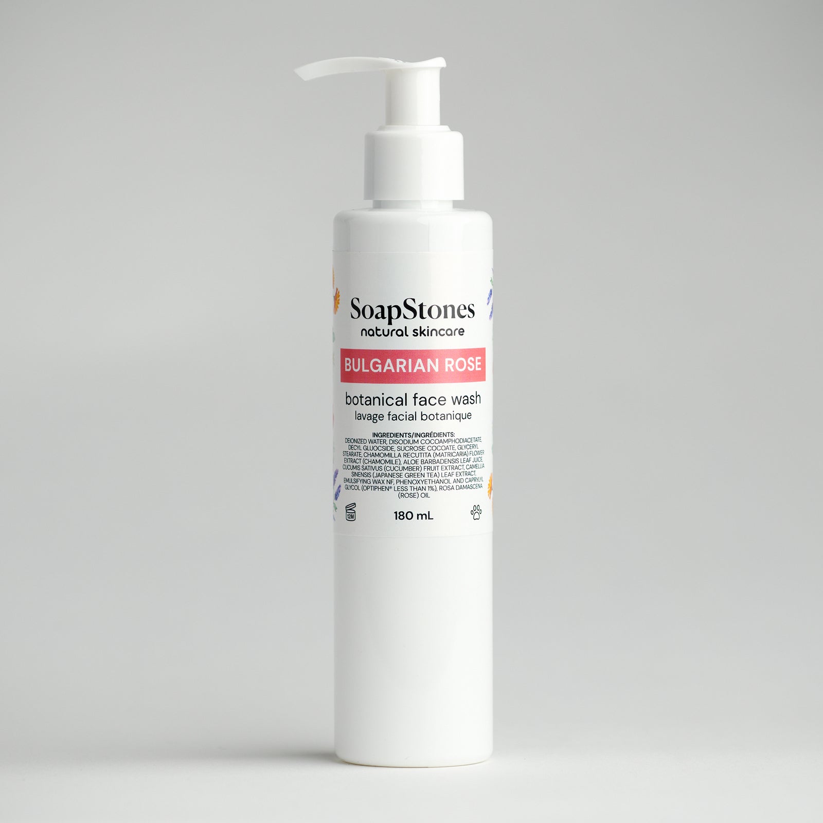 Bulgarian Rose Botanical Facial Wash - Soapstones Natural Skincare