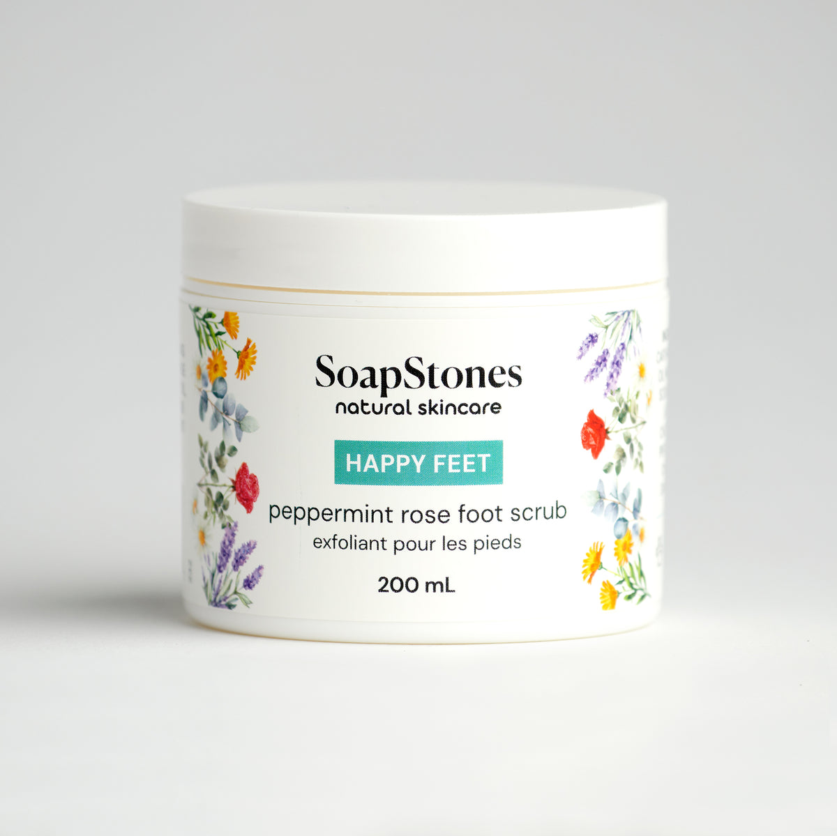 Happy Feet Peppermint Rose Foot Scrub - Soapstones Natural Skincare