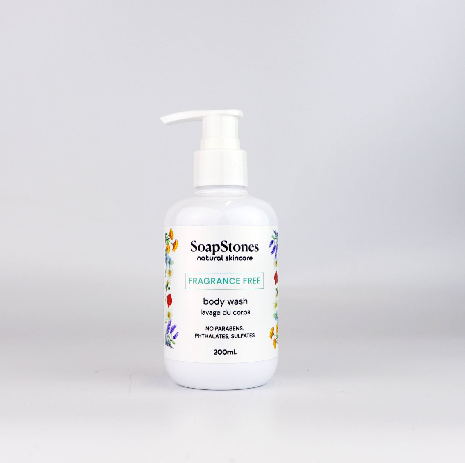 Fragrance Free Body Wash, Unscented, Gentle for Sensitive Skin, 200mL