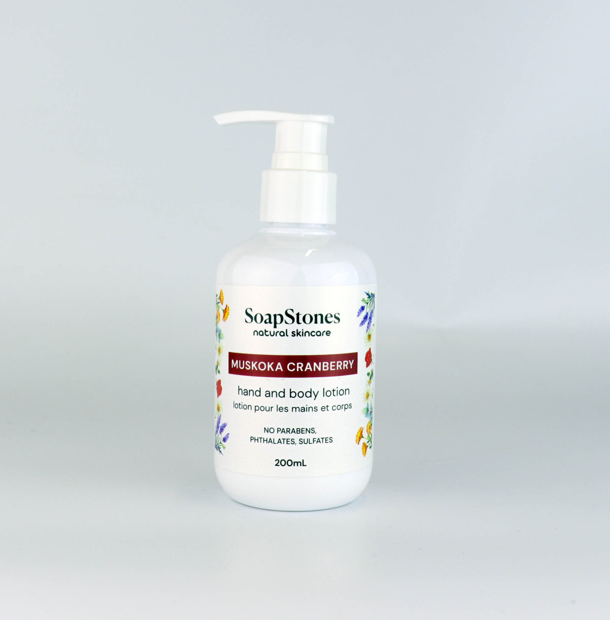 Muskoka Cranberry Hand and Body Lotion - Soapstones Natural Skincare