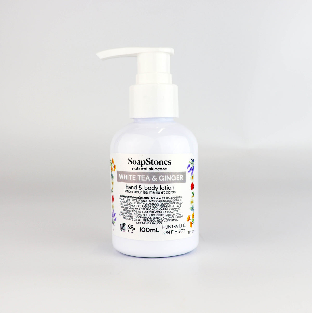 White Tea &amp; Ginger Hand and Body Lotion - Soapstones Natural Skincare