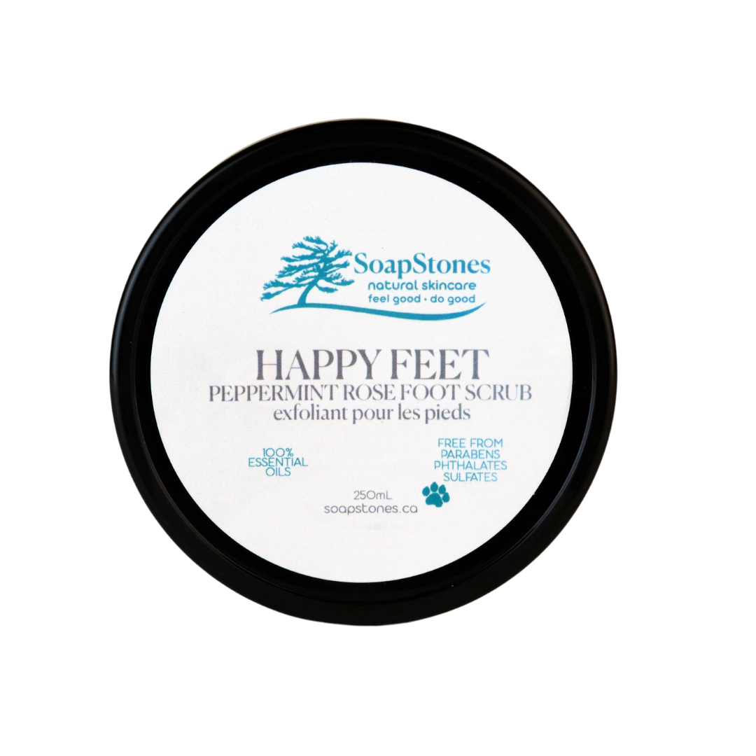 Happy Feet Peppermint Rose Foot Scrub - Soapstones Natural Skincare