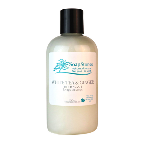White Tea and Ginger Body Wash - Soapstones Natural Skincare